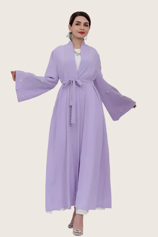 Lavender Pearl Essence Abaya